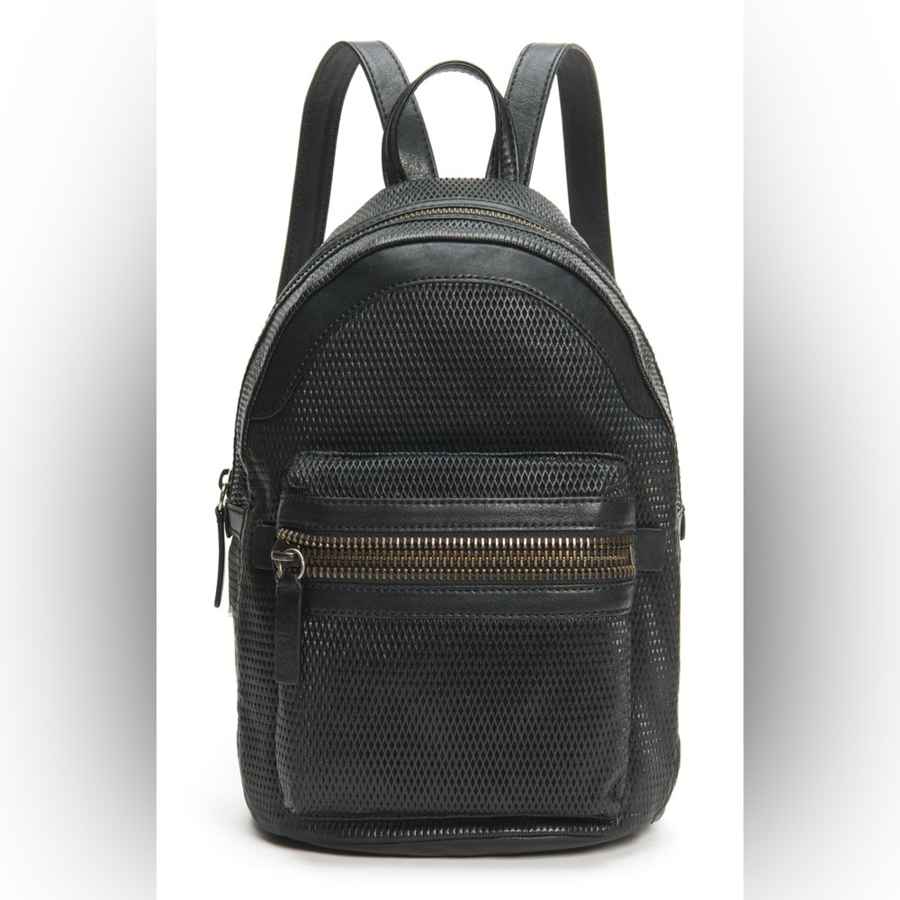 FRYE Lena Perf Leather Backpack (Black)